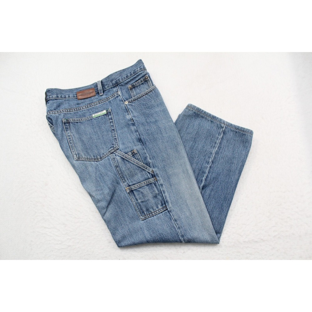 ExOfficio Buzz‎ Off Carpenter Jeans Straight Leg Stone Wash Denim Mens 36 x 28"